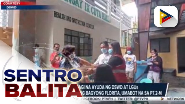 Naipamahagi na ayuda ng DSWD at LGUs sa mga naapektuhan ng Bagyong Florita, umabot na sa P7.2-M