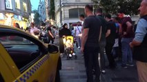 Taksim çevresinde izinsiz seyyar satıcılara zabıta ekipleri operasyon yaptı