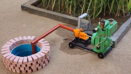 Diy mini tractor  and mini tube well || science project