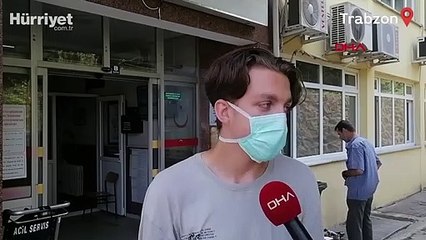 Eline taş düştüğünü sandı, yorgun mermi çıktı