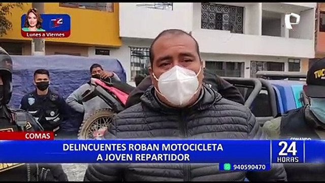 Comas: policía recupera motocicleta robada a joven repartidor