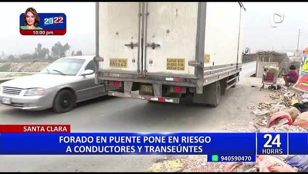 Forado en puente Santa Clara es un peligro para peatones y conductores