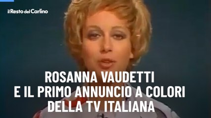 Rosanna Vaudetti e il primo annuncio a colori della tv italiana