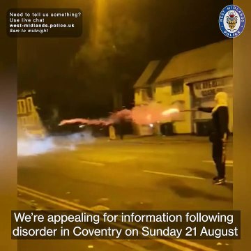 Shocking footage shows mindless yobs shooting fireworks at police officers after a vigil for a teenage biker descended into chaos