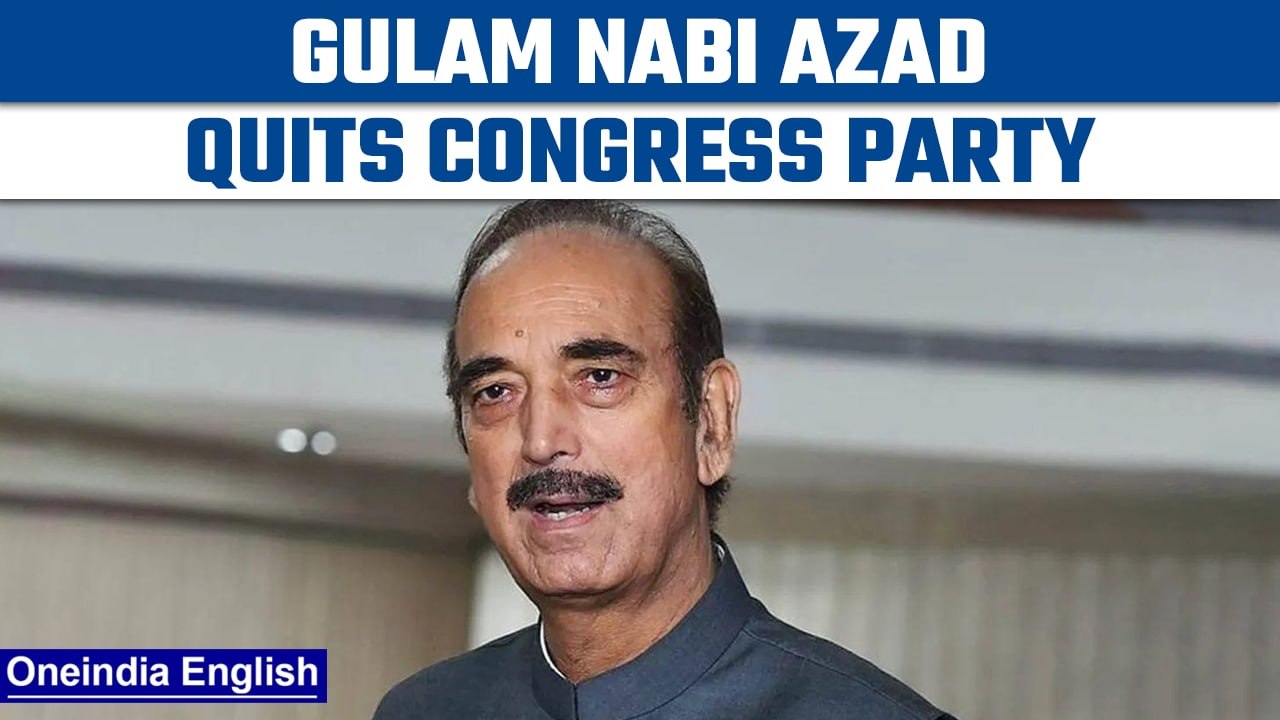 Gulam Nabi Azad quits Congress party, blames Rahul Gandhi for party’s downfall | Oneindia News *News