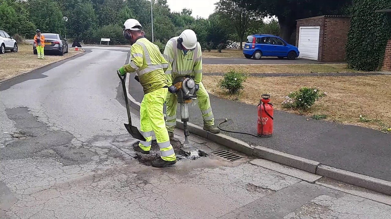 How to fix a pothole - break out