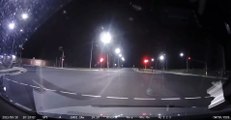 Bikers attempt at wheelie goes wrong
