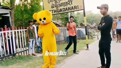 Teddy Bear Prank On Cute Girls  Teddy Bear Prank  comedy  crazy teddy #teddyprank #teddyoncutegirls