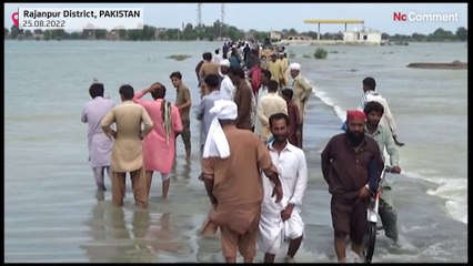 Pakistan: Evacuated residents await help after deadly floods