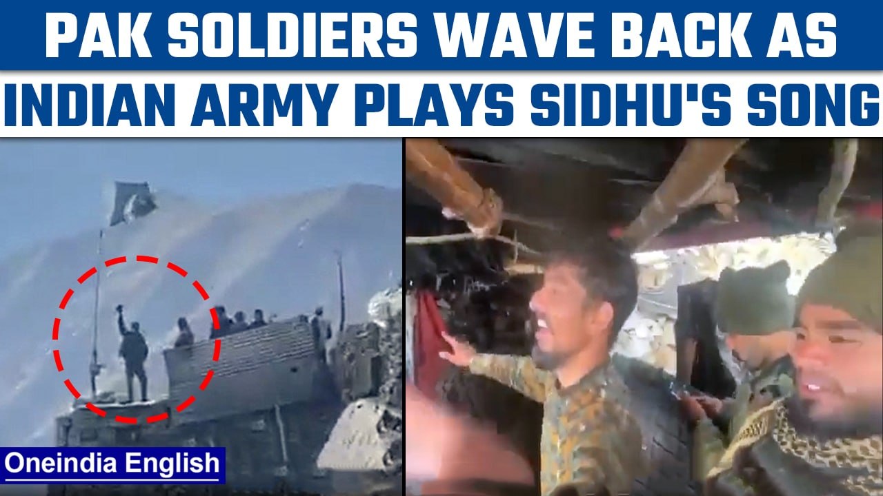 Indian soldiers play Sidhu Moosewala song at border, get wave from Pakistani troops| Oneindia News