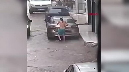 Son dakika haberleri | SEL SUYUNDA ŞAMPUANLA YIKANDI