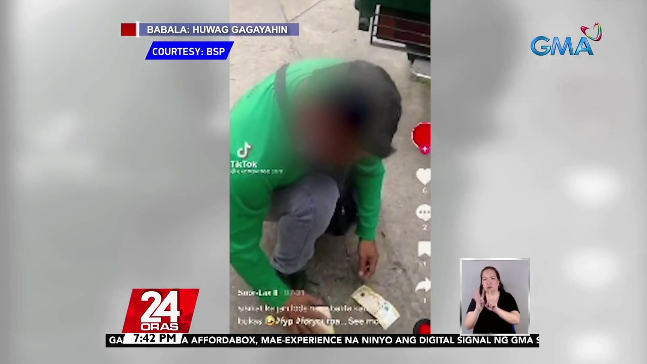 Social media influencer at 4 Tiktoker, inireklamo ng BSP dahil sa pagsira o hindi maayos na paggamit ng pera sa kanilang mga video | 24 Oras