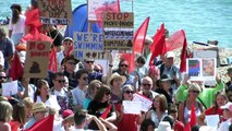 Clean Water Action Group's protest against sewage discharges in Hastings & St Leonards