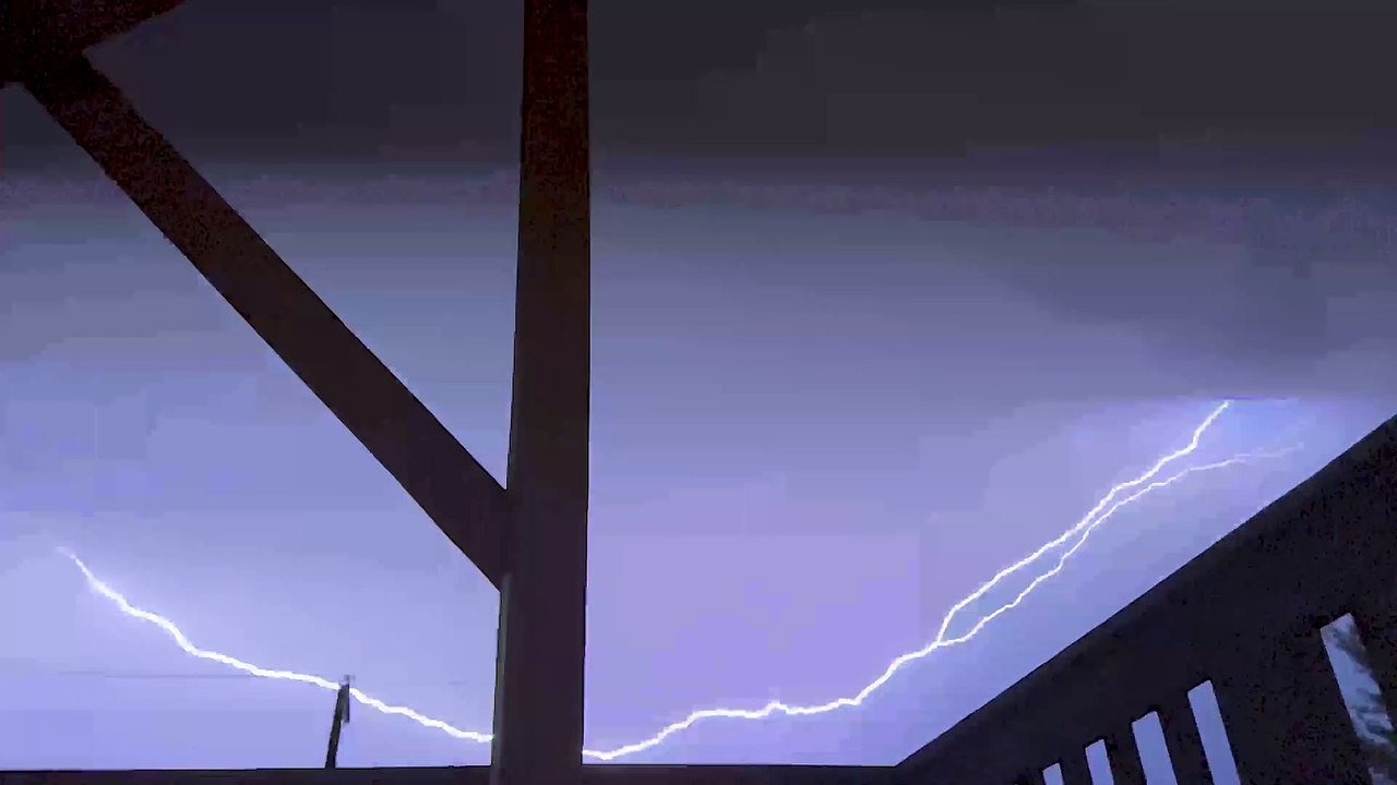 Massive Anvil Crawler Lightning in Slow-Mo