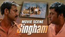 Prakash Raj Threatens Ajay Devgn In Colva Police Station | Singham | Movie Scene | Rohit Shetty