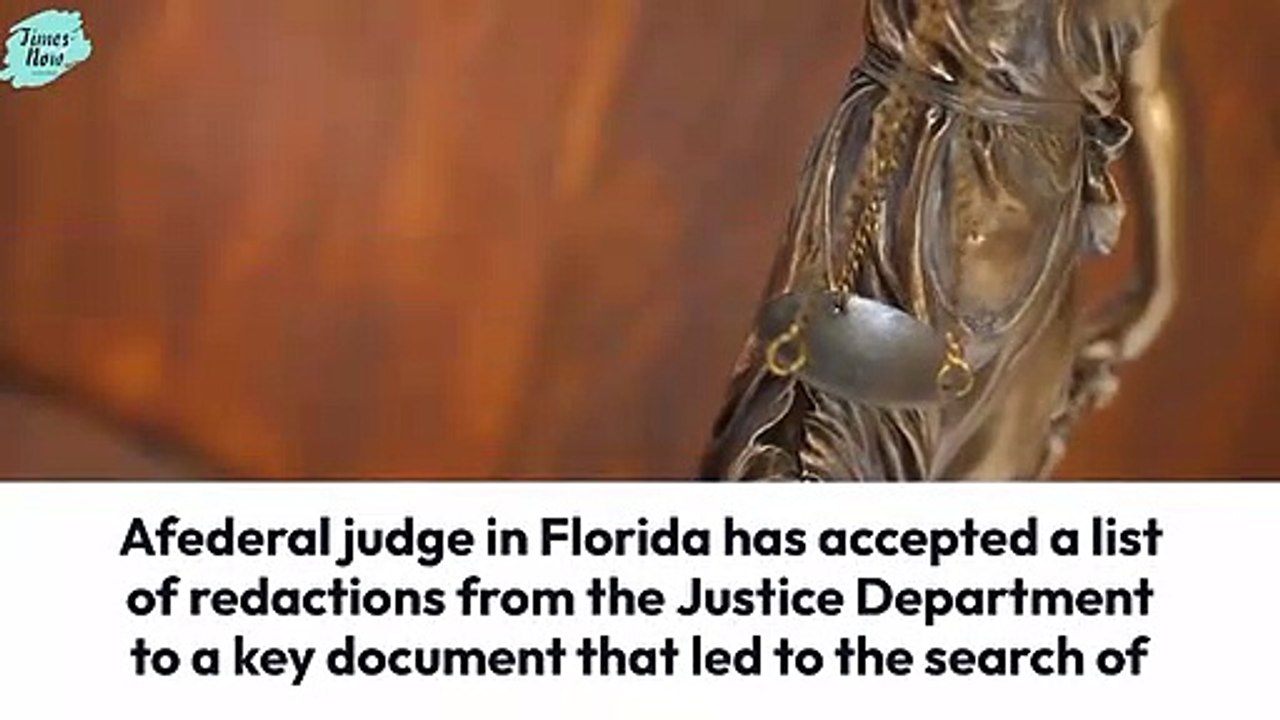 Judge accepts Justice Dept. redactions to Mar-a-Lago search affidavit, orders Friday release