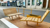 UK council slammed for spending £60k on US-style parklets which look like 'naff sun loungers'