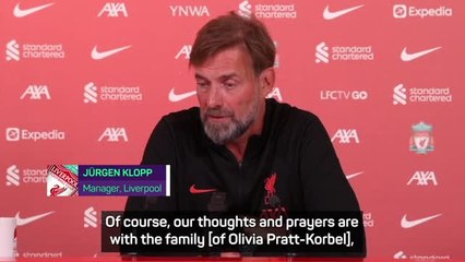 Klopp's 'thoughts and prayers' are with family of Olivia Pratt-Korbel