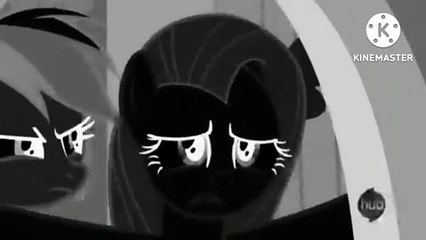 Dragon Quest - Fluttershy Scene in Black and White Reversed