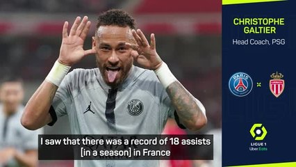 Galtier thinks Neymar can break Ligue 1 assist record