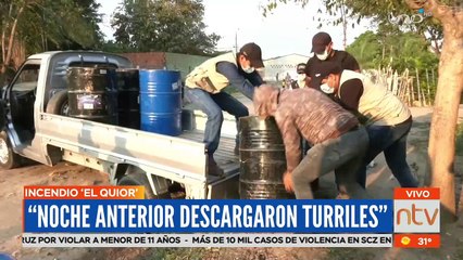 Un teniente habría llevado los turriles al lugar del incendio