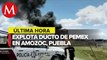 Reportan explosión de una toma clandestina de Pemex en Puebla