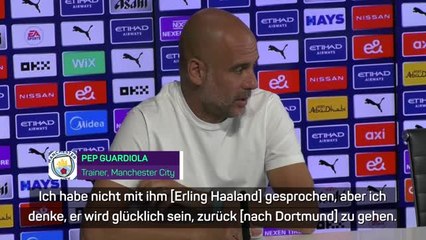 Guardiola: "Nicht mit Haaland gesprochen"