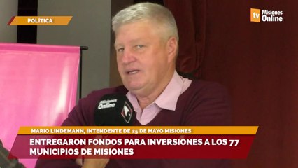 Entregaron fondos para inversiones a los 77 municipios de Misiones