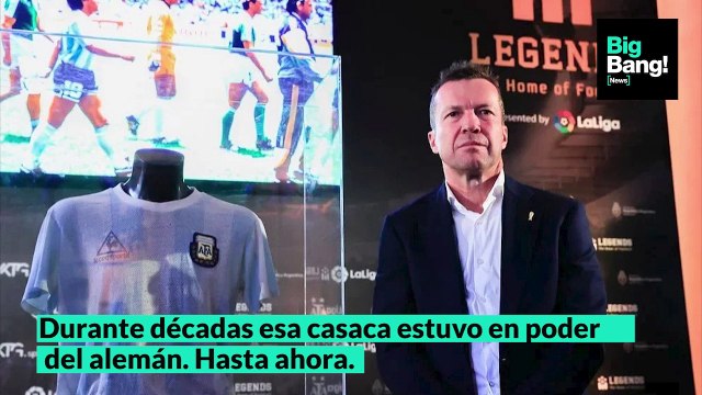 ¡No le digan a las nenas! Matthäus donó la camiseta que Maradona usó en la final de México 86