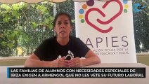 Las familias de alumnos con necesidades especiales de Ibiza exigen a Armengol que no les vete su futuro laboral