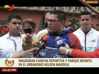 Gobierno de Caracas inaugura cancha deportiva y parque infantil en el urbanismo Nelson Mandela