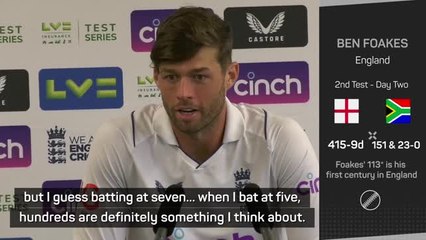 Foakes happy to contribute with the bat for England