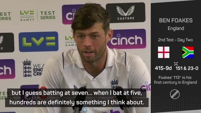 Foakes happy to contribute with the bat for England