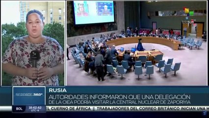 Representante de Rusia ante la ONU comunicó que delegación de la OIEA visitará Central de Zaporiyia