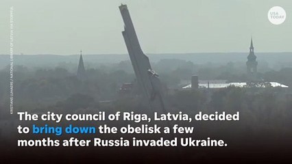 Soviet-era monument in Latvia capitol falls after city council vote