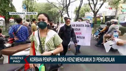 Bakar Sejumlah Poster, Puluhan Korban Penipuan Indra Kenz Ngamuk di Depan PN Tangerang