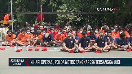 Selama 4 Hari Operasi, Polda Metro Jaya Tangkap 296 Tersangka Perjudian!