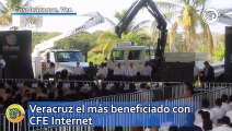 Veracruz será el estado del país más beneficiado con CFE Internet: AMLO