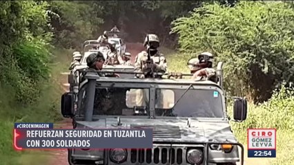 Refuerzan seguridad en Tuzantla con 300 soldados