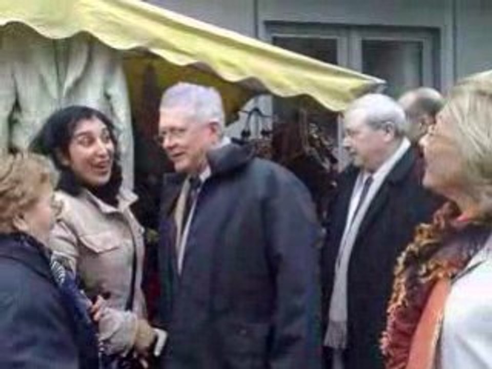 Jean Paul Huchon Marché de Lorraine à Clichy