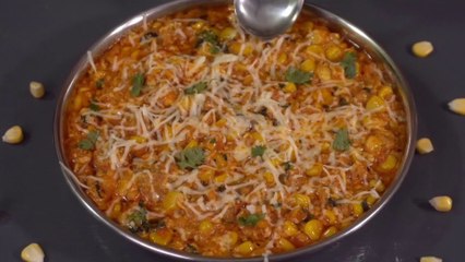 Masala Corn Sabzi Recipe - Dum Makai Masala Recipe - Sweet Corn Sabzi Recipe -How to cook Sweet Corn