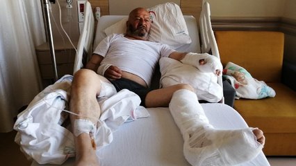 Ayının saldırısına uğrayan yaşlı adam tedavi altına alındı