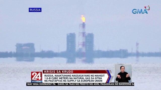 Russia, naaktuhang nagsasayang ng mahigit 1.6-B cubic meters na natural gas sa gitna ng pagtapyas ng supply sa European Union | 24 Oras Weekend