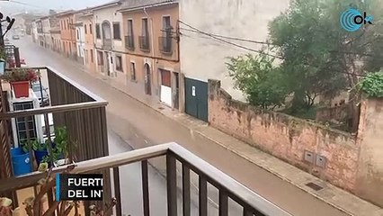 Fuertes precipitaciones en las localidades del interior de Mallorca
