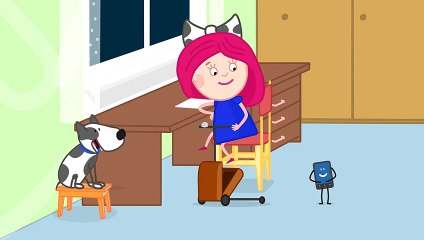 Smarta and her Magic Bag. Family cartoons & funny cartoons for kids. Smarta & a kitty.