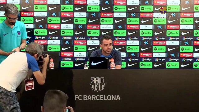 La rueda de prensa de Xavi Hernandez previa al partido del Valladolid / FCB