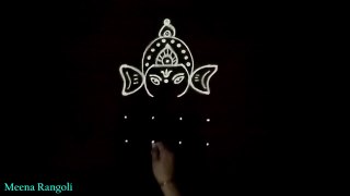 Vinayagar chaturthi kolam - Vinayaka chavithi rangoli - Ganesh Chaturthi Rangoli - వినాయక చవితి ముగ్గులు - गणेश चतुर्थी रंगोली