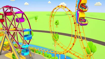 Leo the truck at the amusement park. Truck cartoons for kids. Learn with cars for toddlers.