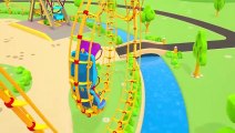 Leo the Truck at the amusement park! Car cartoons for kids. Learn with cars and trucks.