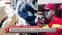 Bomberos cree que uno de los turistas accidentados en el Illimani está sin vida